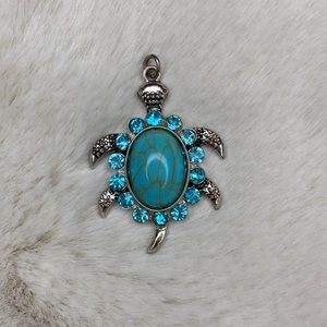 Turquoise Stone Turtle Pendant